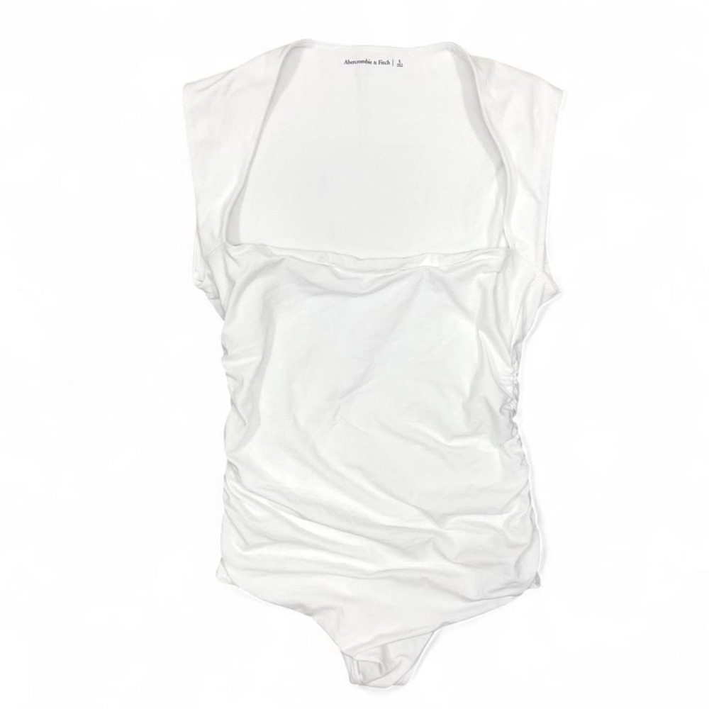 Abercrombie & Fitch White Square Neck Bodysuit NWT Women's Large Sleeveless